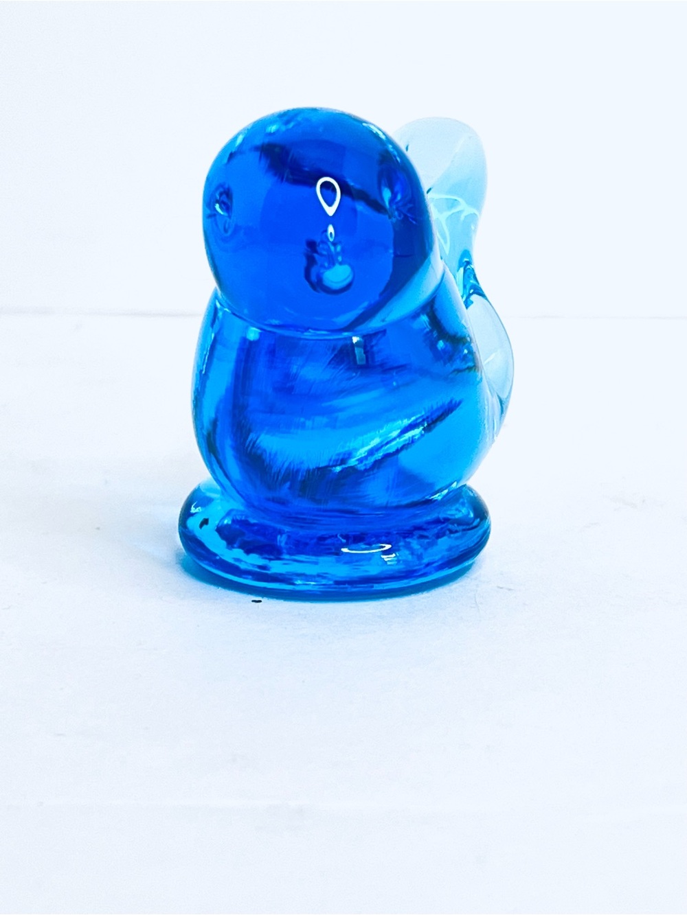 Leo Ward Bluebird of Happiness Signed 1990 Art Glass Bird Figurine Vintage - Picture 2 of 10